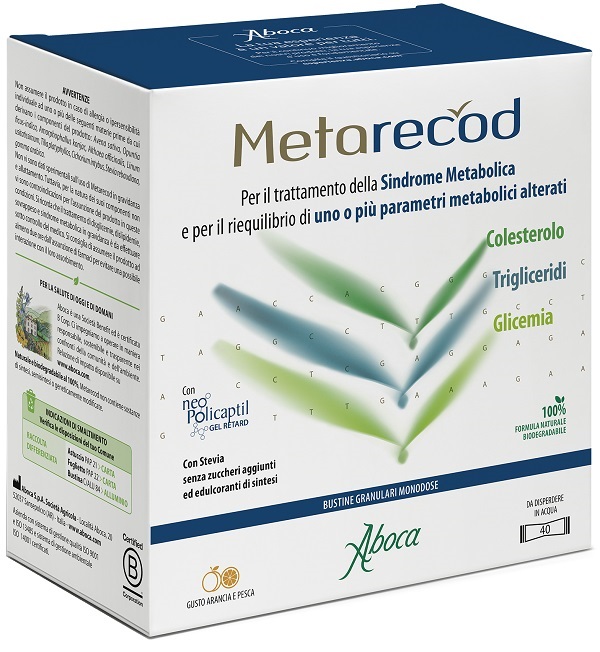 METARECOD 40 BUSTINE GRANULARI X 2,5G GUSTO ARANCIA E PESCA - Speedyfarma.it