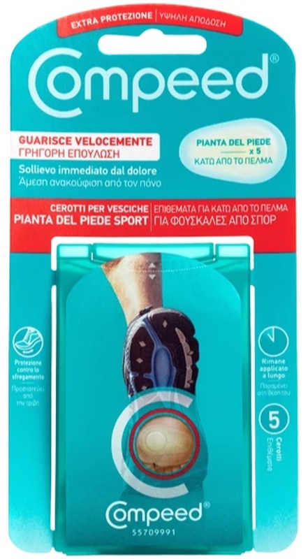 COMPEED CEROTTI PER VESCICHE PIANTA PIEDE SPORT 5 PEZZI - Speedyfarma.it