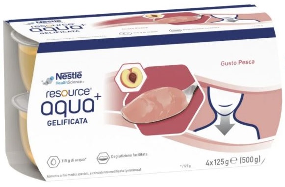 RESOURCE AQUA ACQUA GELIFICATA+PEACH CUP 6 4X125 G - Speedyfarma.it