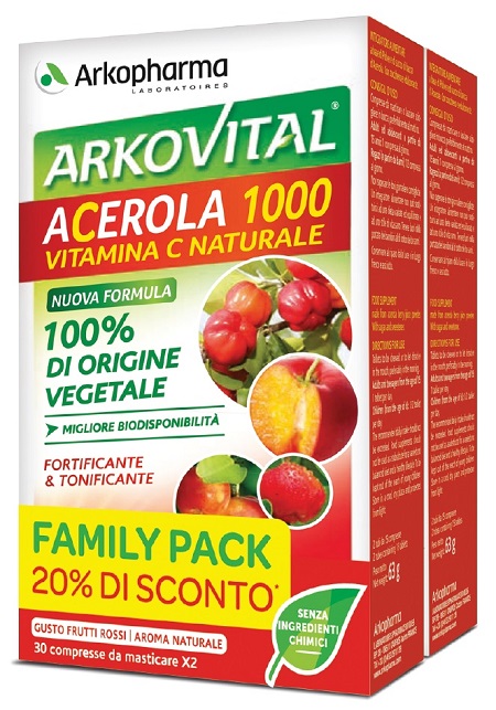ARKOVITAL ACEROLA 1000 PACK FAMILY 60 COMPRESSE - Speedyfarma.it