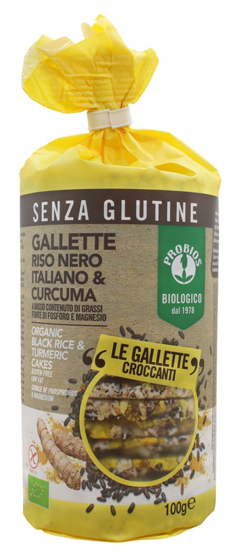 PROBIOS GALLETTE RISO NERO/CURCUMA 100 G - Speedyfarma.it
