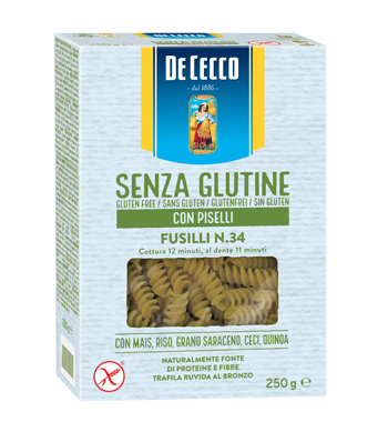 DE CECCO FUSILLI N34 CON PISELLI 250 G - Speedyfarma.it