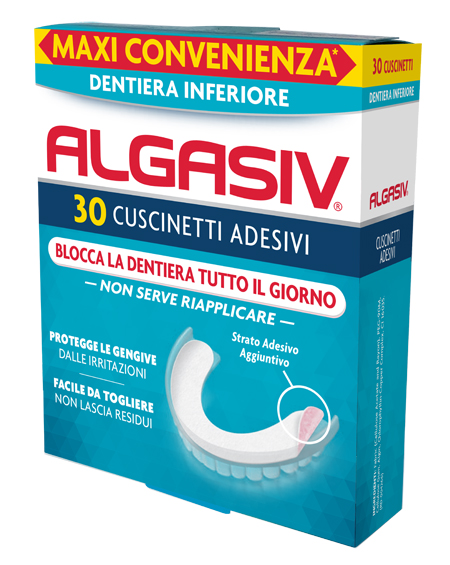 ALGASIV ADESIVO PER PROTESI DENTARIA INFERIORE 30 PEZZI - Speedyfarma.it