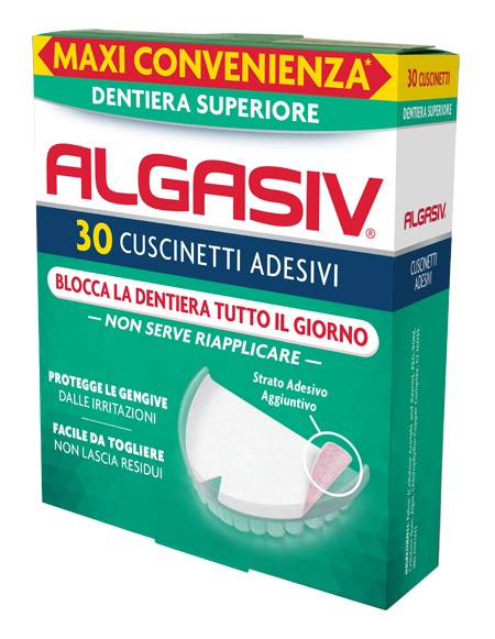ALGASIV ADESIVO PER PROTESI DENTARIA SUPERIORE 30 PEZZI - Speedyfarma.it