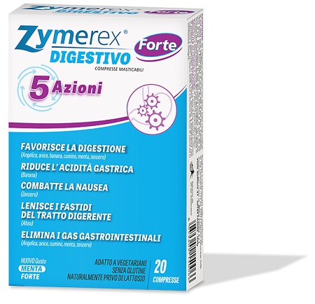 ZYMEREX DIGESTIVO FORTE 5 AZIONI 20 COMPRESSE MASTICABILI - Speedyfarma.it