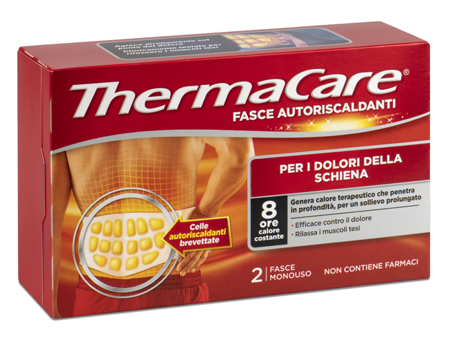 FASCIA AUTORISCALDANTE A CALORE TERAPEUTICO THERMACARE SCHIENA 2 PEZZI  - Speedyfarma.it