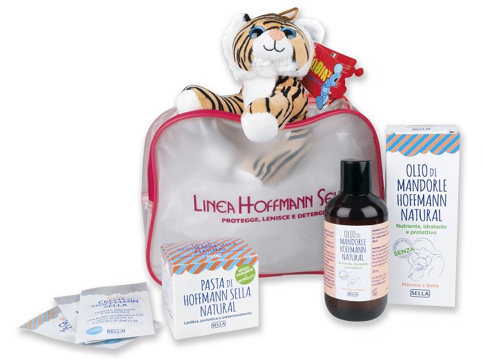 HOFFMANN BAG PASTA NATURAL 75 ML + OLIO MANDORLE NATURAL 200 ML + PELUCHE + BUSTINE CAMPIONE - Speedyfarma.it