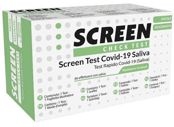 SCREEN TEST ANTIGENICO RAPIDO AUTODIAGNOSTICO COVID-19 SARS-COV-2 CAMPIONI SALIVARI SELFTEST COVID SALIVA SCREEN - Speedyfarma.it
