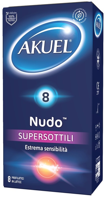PROFILATTICO AKUEL NUDO SUPERSOTTILE 8 PEZZI - Speedyfarma.it