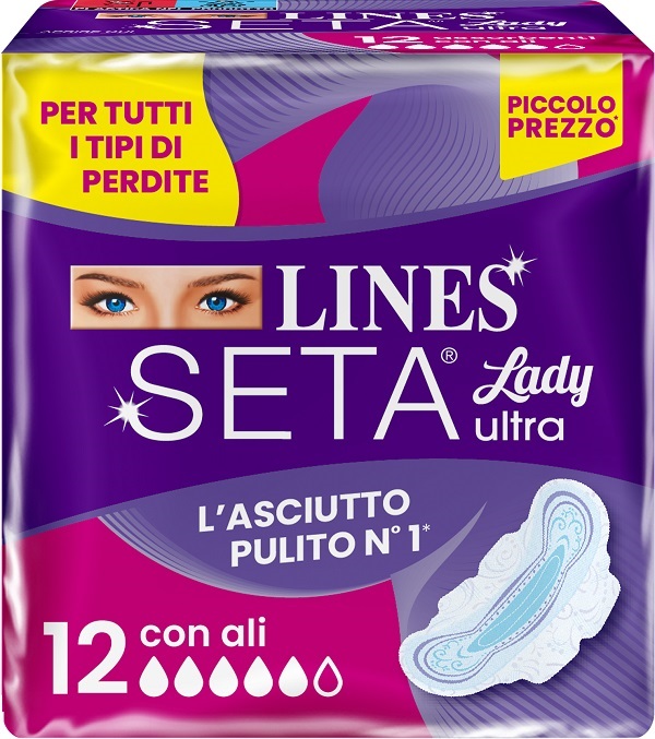 LINES SETA ULTRA ASSORBENTI LADY ALI DWCT 12 PEZZI - Speedyfarma.it