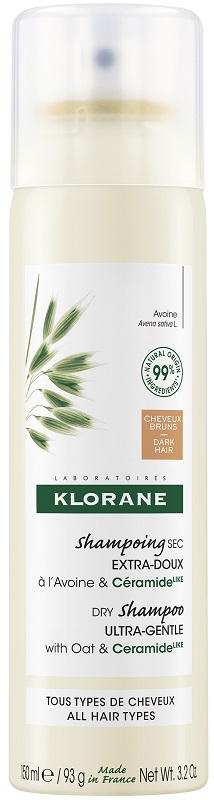 KLORANE SHAMPOO SECCO EXTRA DELICATO AVENA&CERAMIDE CAPELLI SCURI 150 ML - Speedyfarma.it