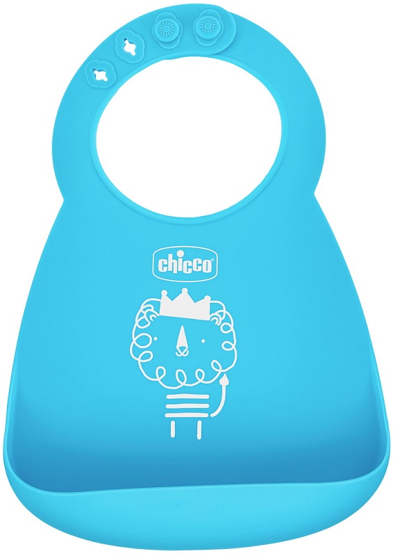 CHICCO BAVAGLIA SILICONE AZZURRO - Speedyfarma.it