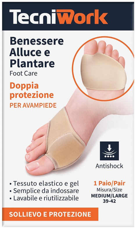 CUSCINETTO DOPPIA PROTEZIONE ALLUCE E PLANTARE M/L 1 PAIO - Speedyfarma.it