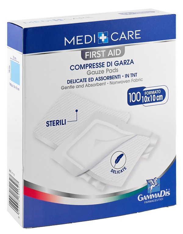 GARZA MEDICARE TNT 10X10 CM 100 PEZZI - Speedyfarma.it