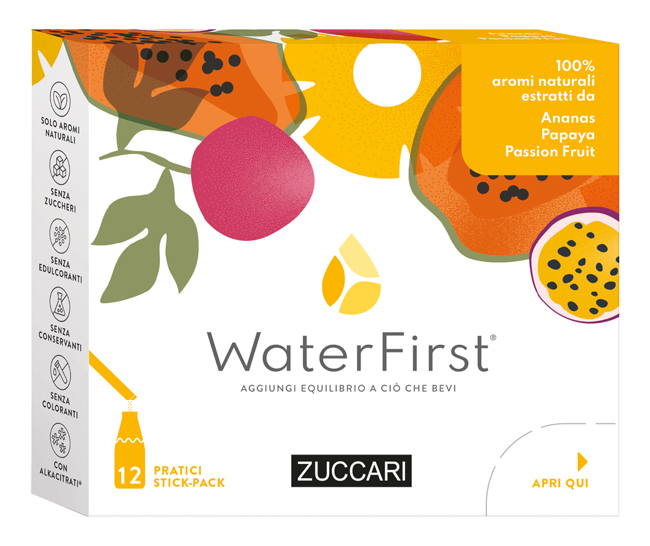 WATER FIRST ANANAS-PAPAYA-PASSION FRUIT 12 STICK PACK - Speedyfarma.it