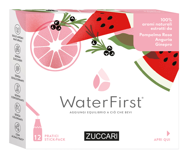 WATER FIRST POMPELMO ROSA-ANGURIA-GINEPRO 12 STICK PACK - Speedyfarma.it
