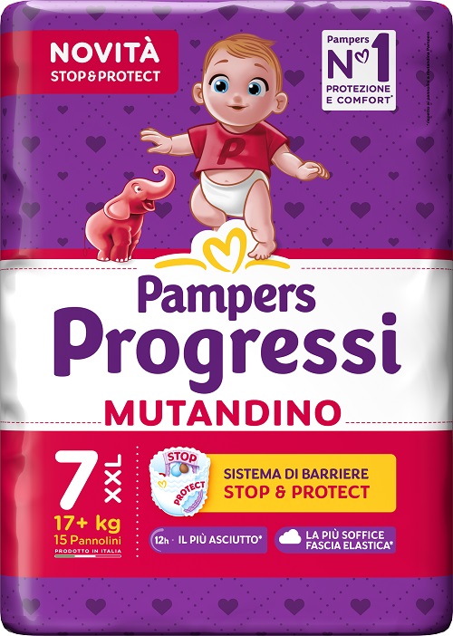 PAMPERS PROGRESSI MUTANDINO XXL 15 PEZZI - Speedyfarma.it