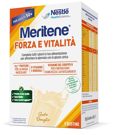 MERITENE FORZA E VITALITA' VANIGLIA 5 BUSTINE DA 30 G - Speedyfarma.it