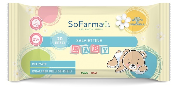 SALVIETTINE BABY CAMOMILLA 20 PEZZI SOFARMAPIU' - Speedyfarma.it