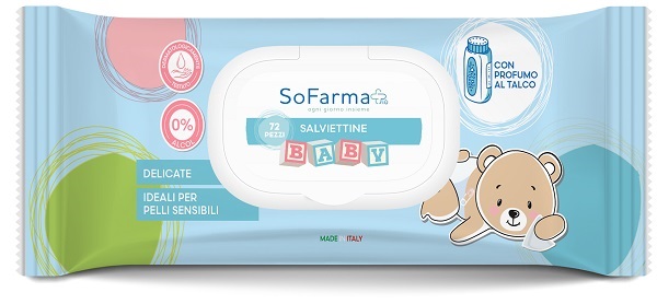SALVIETTINE BABY TALCO 72 PEZZI SOFARMAPIU' - Speedyfarma.it