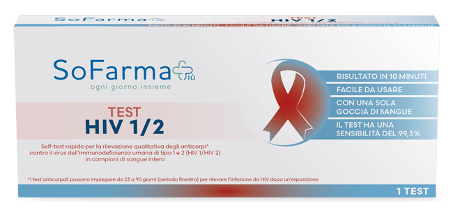 TEST AUTODIAGNOSTICO HIV 1/2 SOFARMAPIU' - Speedyfarma.it