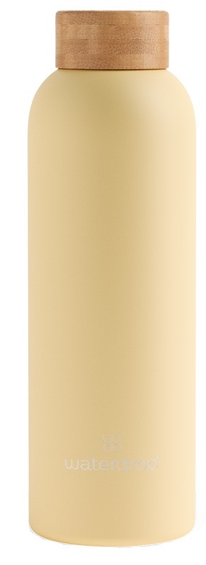 WATERDROP BOTTIGLIA ACCIAIO PASTEL YELLOW MATT DA 600 ML - Speedyfarma.it