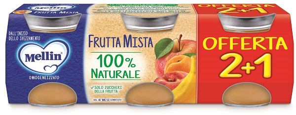 MELLIN OMOGENEIZZATO FRUTTA MISTA 3 PEZZI DA 100 G - Speedyfarma.it