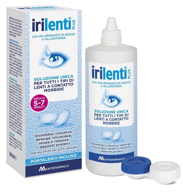 SOLUZIONE UNICA PER LENTI A CONTATTO IRILENTI 360 ML + PORTALENTI - Speedyfarma.it