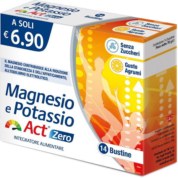 MAGNESIO E POTASSIO ACT ZERO 14 BUSTINE - Speedyfarma.it