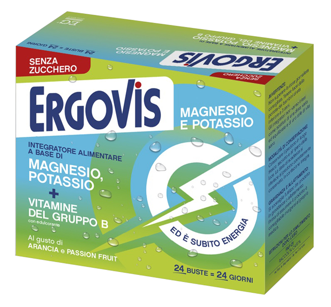 ERGOVIS MG+K VITAMINE B SENZA ZUCCHERO 24 BUSTINE - Speedyfarma.it