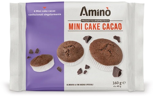 AMINO' MINI CAKE CACAO 4 PEZZI DA 40 G - Speedyfarma.it