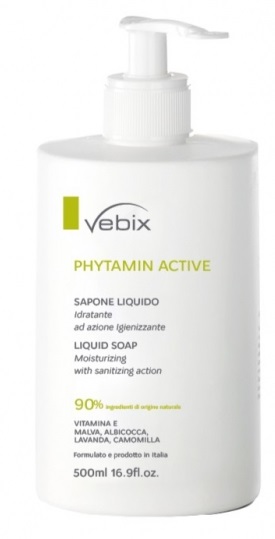 VEBIX PHYTAMIN ACTIVE SAPONE LIQUIDO IDRATANTE 500 ML - Speedyfarma.it
