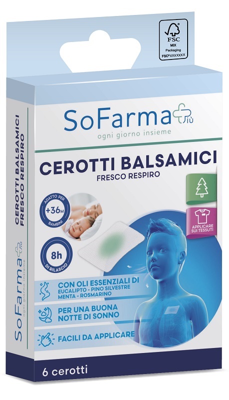 CEROTTO BALSAMICO FRESCO RESPIRO SOFARMAPIU' 6 PEZZI - Speedyfarma.it