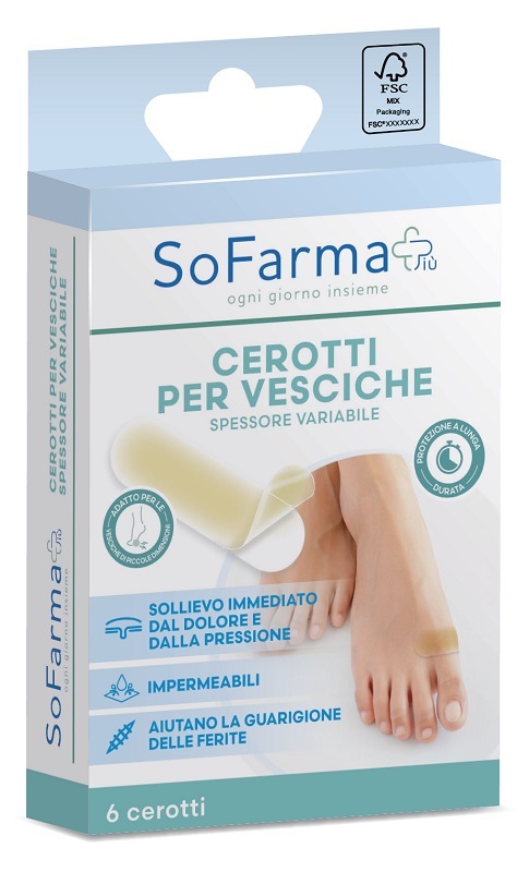 CEROTTO VESCICA PICCOLO 20 X 60 MM SOFARMAPIU' 6 PEZZI - Speedyfarma.it
