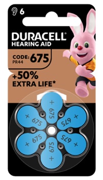 DURACELL EASY TAB 675 BLU BATTERIA PER APPARECCHIO ACUSTICO 6 PEZZI - Speedyfarma.it