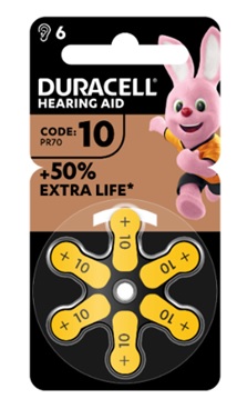 DURACELL EASY TAB 10 GIALLO BATTERIA PER APPARECCHIO ACUSTICO 6 PEZZI - Speedyfarma.it