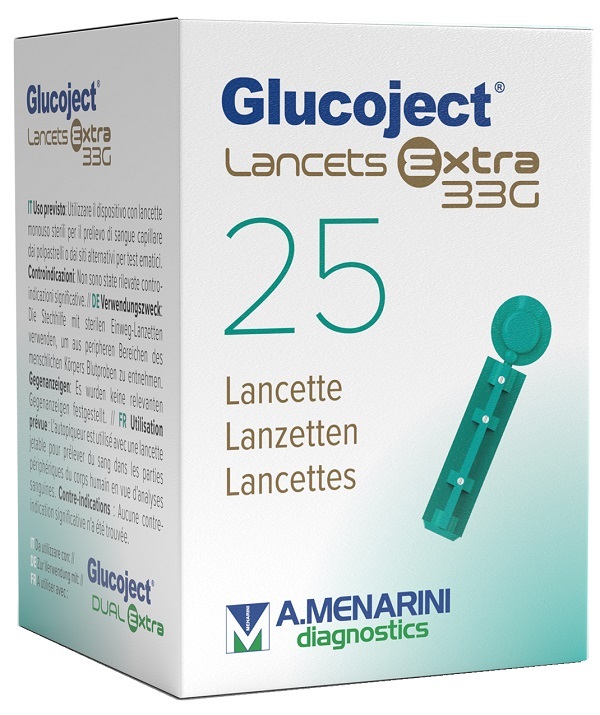 LANCETTA PUNGIDITO GLUCOJET EXTRA GAUGE 33 25 PEZZI - Speedyfarma.it