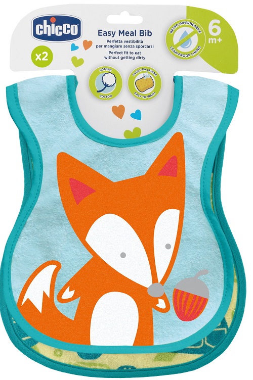 CHICCO BAVAGLINE 6M+ NEUTRE 2 PEZZI - Speedyfarma.it