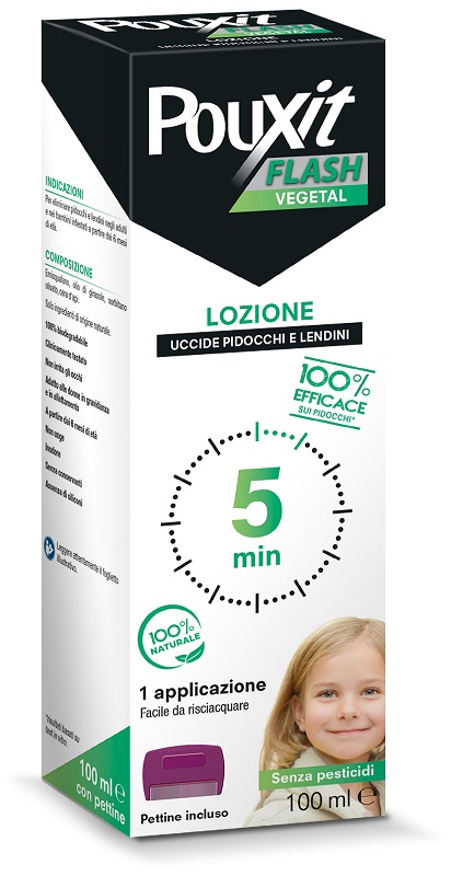 POUXIT FLASH VEGETAL LOZIONE PIDOCCHI E LENDINI 100 ML CON PETTINE - Speedyfarma.it