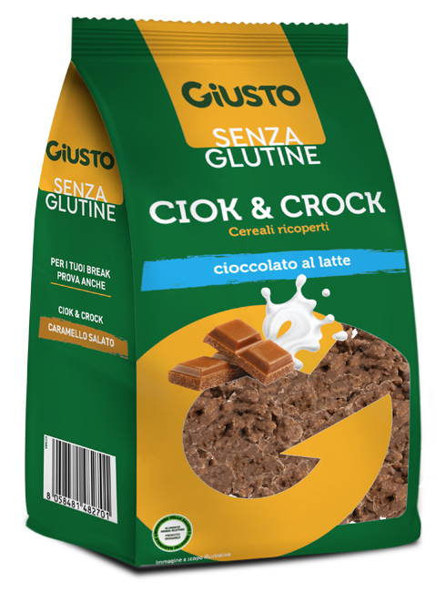 GIUSTO SENZA GLUTINE CIOK&CROCK CEREALI RICOPERTI DI CIOCCOLATO AL LATTE 125 G - Speedyfarma.it