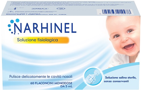 SOLUZIONE FISIOLOGICA PER ASPIRATORE NASALE NARHINEL 60 FLACONCINI DA 5 ML - Speedyfarma.it