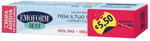 CREMA ADESIVA EMOFORM DENT PER PROTESI DENTALE 45 G TAGLIO PREZZO - Speedyfarma.it