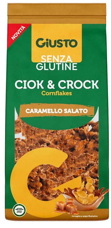 GIUSTO SENZA GLUTINE CIOK&CROCK CORNFLAKES CARAMELLO SALATO 125 G - Speedyfarma.it