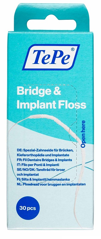 TEPE FILO PONTI & IMPIANTI TEPE BRIDGE & IMPLANT FLOSS 30 PEZZI - Speedyfarma.it