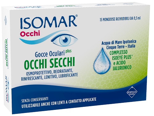 ISOMAR OCCHI SECCHI PLUS GOCCE OCULARI ACIDO IALURONICO 0,20% 15 FLACONCINI - Speedyfarma.it
