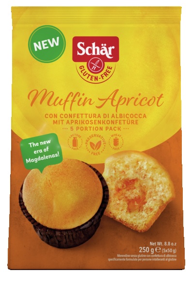 SCHAR MUFFIN APRICOT 5 PEZZI DA 50 G - Speedyfarma.it