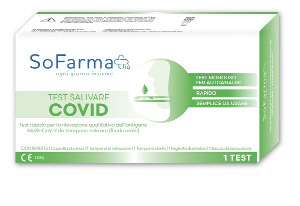 TEST ANTIGENICO RAPIDO COVID-19 SALIVARE AUTODIAGNOSTICO DETERMINAZIONE QUALITATIVA ANTIGENI SARS-COV-2 IN CAMPIONI SALIVARI MEDIANTE IMMUNOCROMATOGRAFIA SOFARMAPIU' - Speedyfarma.it
