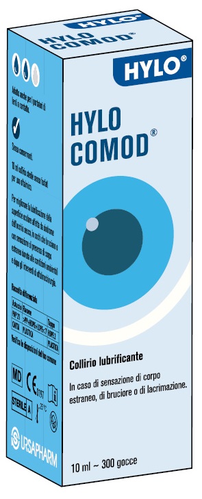 COLLIRIO LUBRIFICANTE HYLO COMOD IALURONATO DI SODIO 2 MG/ML 10 ML - Speedyfarma.it