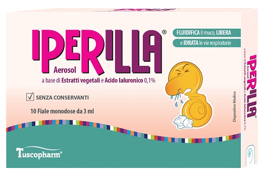 AEROSOL IPERILLA 10 FIALE MONODOSE DA 3 ML A BASE DI ESTRATTI VEGETALI E ACIDO IALURONICO 0,1% - Speedyfarma.it