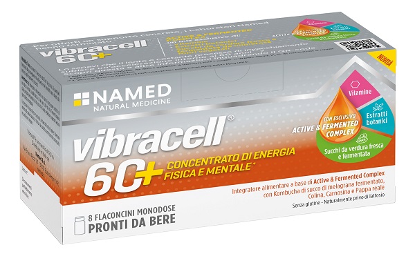 VIBRACELL 60+ 8 FLACONCINI 15 ML SENZA GLUTINE NATURALMENTE PRIVO DI LATTOSIO - Speedyfarma.it